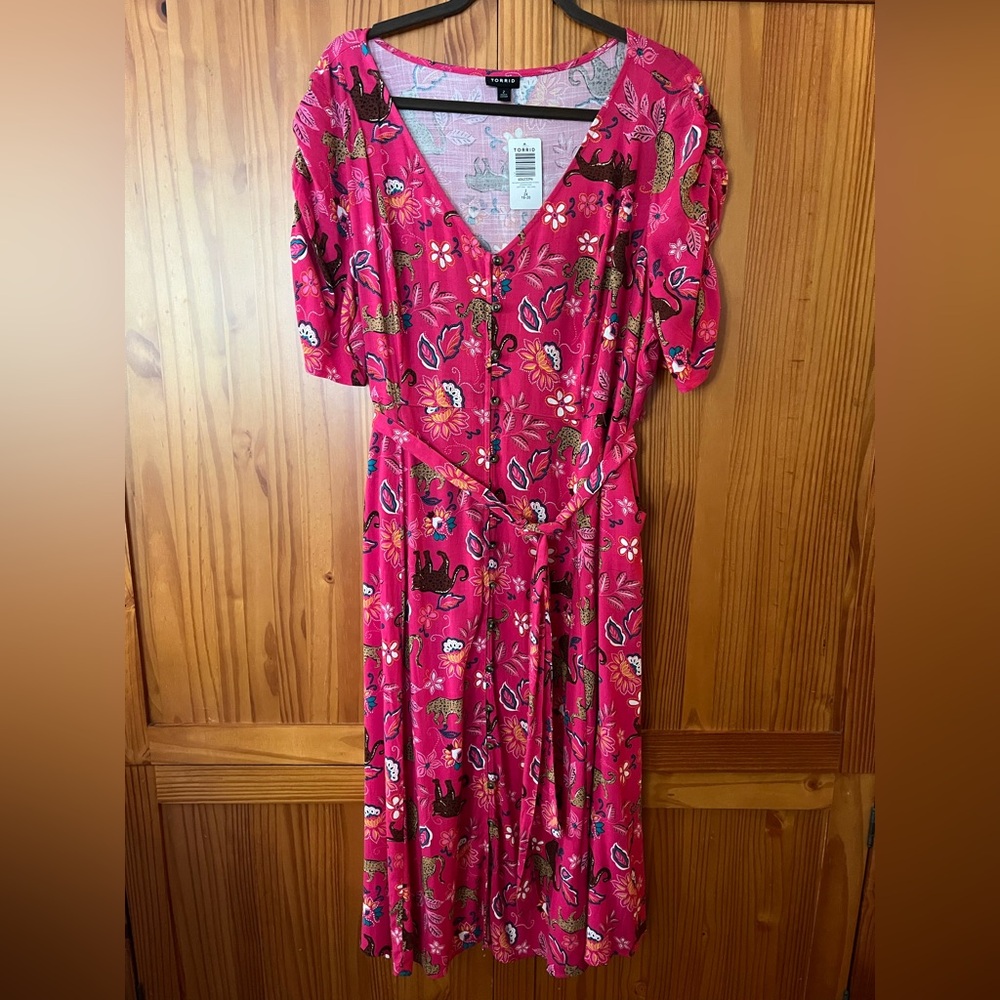 Torrid Button-Front Midi Dress